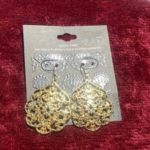 Gold Plated Filigree Earrings